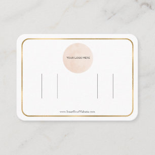 Uw Logo Gold Folie Double Bow Hair Clip Display Visitekaartje