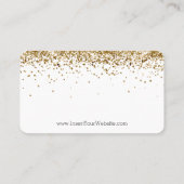 Uw Logo Gold Glitter 3 Oorbel Display Visitekaartje (Achterkant)