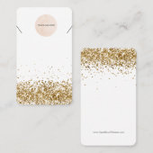 Uw Logo Gold Glitter Ketting Display Kaart Visitekaartje (Voorkant / Achterkant)