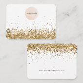 Uw Logo Gold Glitter Oorbel Display Kaart Visitekaartje (Voorkant / Achterkant)