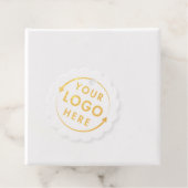 Uw Logo Gold of Silver Foil Gift Label (Met doos)
