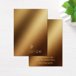 Uw Logo Gold op Gold Earring Holder Display Kaart