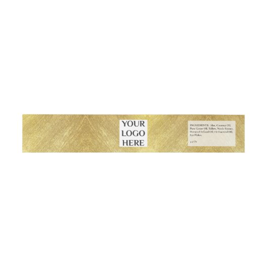 Uw Logo Gold Shampoo Bar Zeep Band Wrap Uitnodigingen Wikkel (Vlak)