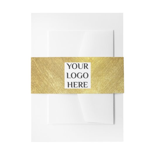 Uw Logo Gold Shampoo Bar Zeep Band Wrap Uitnodigingen Wikkel (Voorkant Voorbeeld)