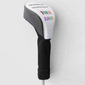 Uw Logo Golf Head Cover Voorbeeld Aangepaste Tekst (Schuin)