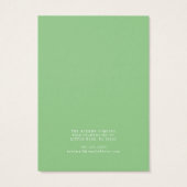 Uw Logo Green Ketting Earning Display Card Visitekaartje (Achterkant)