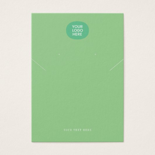 Uw Logo Green Ketting Earning Display Card Visitekaartje (Voorkant)