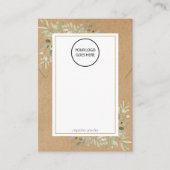 Uw Logo Greenery Ketting Jewelry Display Kaart Visitekaartje (Voorkant)