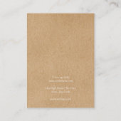 Uw Logo Greenery Ketting Jewelry Display Kaart Visitekaartje (Achterkant)