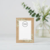 Uw Logo Greenery Ketting Jewelry Display Kaart Visitekaartje (Staand voorkant)