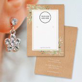 Uw Logo Greenery Rustic Earring Display Kaart Visitekaartje