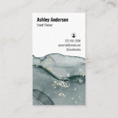 Uw Logo grijs Abstract marmeren Visitekaartje (Achterkant)