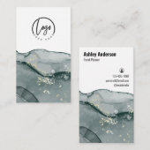 Uw Logo grijs Abstract marmeren Visitekaartje (Voorkant / Achterkant)