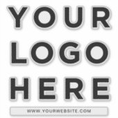Uw Logo grote Clear Cut Out Sticker (Voorkant)