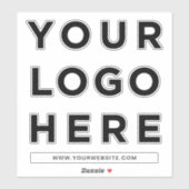 Uw Logo grote Clear Cut Out Sticker (Vel)