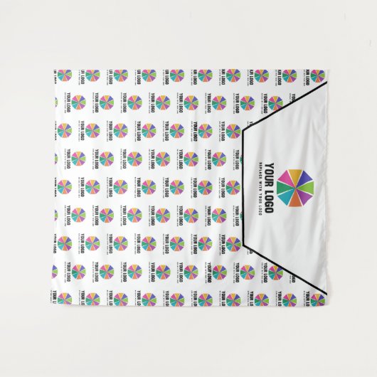 Uw Logo Groter & Patroon Promotie Achtergrond Wandkleed (Voorkant (horizontaal))