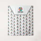 Uw Logo Groter & Patroon Promotie Achtergrond Wandkleed (Voorkant)
