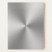 Uw Logo Haar Silver Metal Reclameboek Planner (Achterkant)