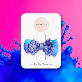 Uw Logo haarklemtoon Kaart Verticaal Visitekaartje