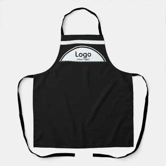 Uw Logo Halve Bol Ontwerp Schort (Voorkant)