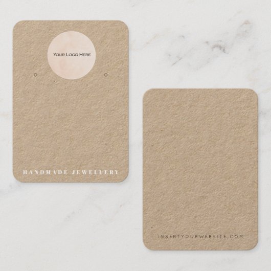 Uw Logo handgemaakte juwelen die een display weerg Visitekaartje (Voorkant / Achterkant)