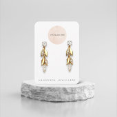 Uw Logo handgemaakte juwelen die een display weerg Visitekaartje