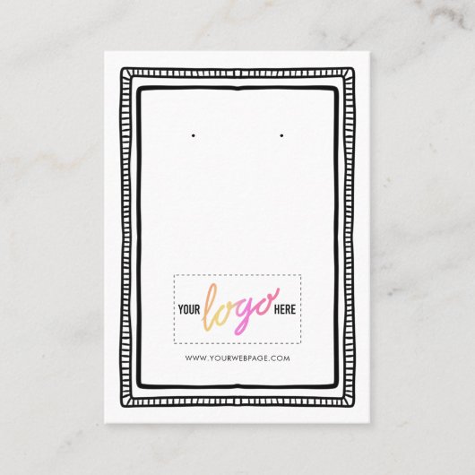 Uw Logo handgetekende Lijst oorringen weergeven 08 Visitekaartje (Voorkant)