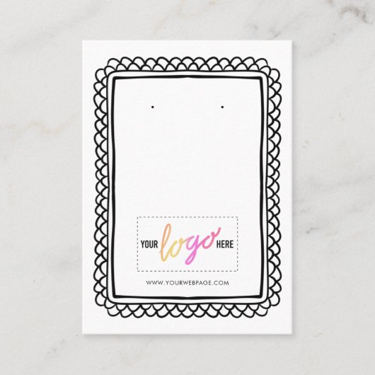 Uw Logo handgetekende Lijst oorringen weergeven 09 Visitekaartje (Voorkant)