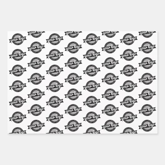 Uw Logo helemaal over - witte achtergrond Inpakpapier Vel (Voorkant)