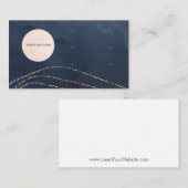 Uw Logo Here 3 Earring Display Navy & Gold Visitekaartje (Voorkant / Achterkant)