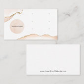Uw Logo Here 3 Oorbel Display Blush & Gold Visitekaartje (Voorkant / Achterkant)