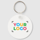 Uw Logo Here Custom Company Wit Sleutelhanger (Voorkant)