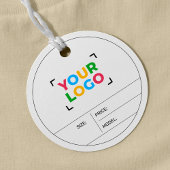 Uw Logo Here Custom Ronde Kleding Hang Label