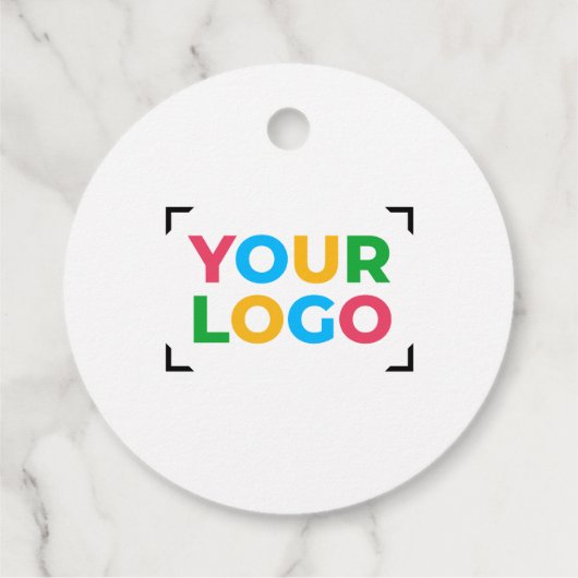 Uw Logo Here Custom Ronde Kleding Hang Label (Achterkant)