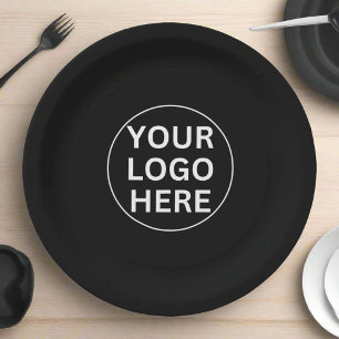 Uw Logo Here l Corporate Business Zwart-wit Papieren Bordje