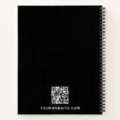 Uw Logo Here Professioneel Zwart Wit Merk Notitieboek (Achterkant)