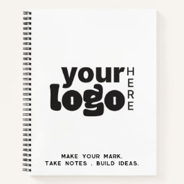 Uw Logo Here Professioneel Zwart Wit Merk Notitieboek
