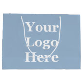 Uw Logo Here Sjabloon Baby Blauw Grote Geschenktas Groot Cadeauzakje (Achterkant)