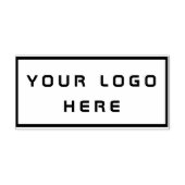 Uw Logo hier 1,5 x 3 inch Rubber Stempel (Afrduk)