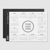 Uw Logo Hier 2026 witte magnetische kalender (Voorkant / Achterkant)