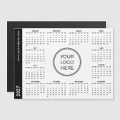 Uw Logo Hier 2027 witte Magnetische Kalender (Voorkant / Achterkant)