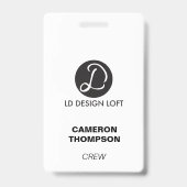 Uw logo hier aangepast personeel bemanning badge (Achterkant)