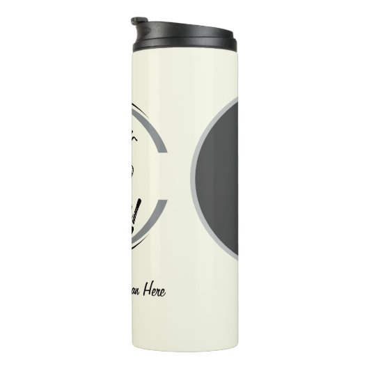 Uw logo hier Aangepaste koffiebeker Thermosbeker (Geroteerd rechts)