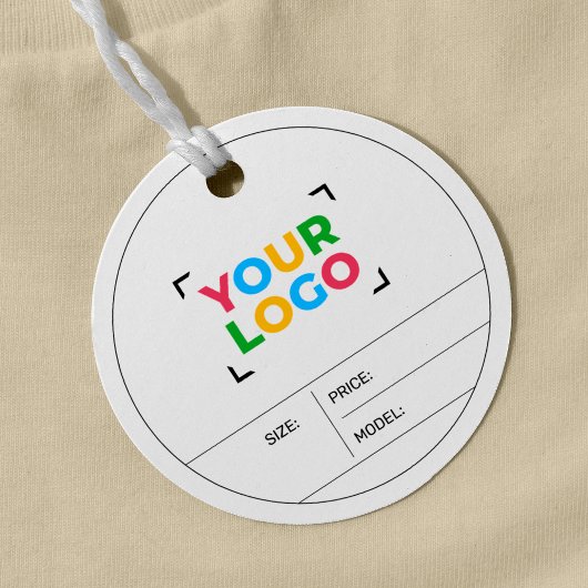 Uw logo hier Aangepaste ronde kleding hanglabel Bedankjes Labels
