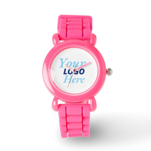 "Uw Logo Hier" Aangepaste Rozenhorloge Horloge (Voorkant)