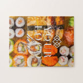 Uw Logo hier | Aangepaste sushi Jigzaag Puzzle Legpuzzel (Horizontaal)