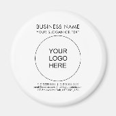 Uw Logo hier aangepaste zakelijke cirkel Sjabloon Magneet (Voorkant)