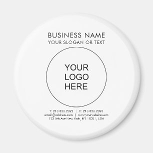 Uw Logo hier aangepaste zakelijke cirkel Sjabloon Magneet