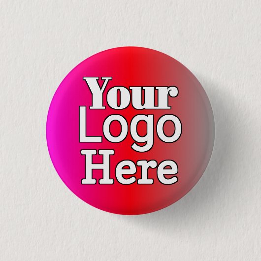Uw Logo Hier – Aangepaste Zakelijke Ronde Button 3,2 Cm (Voorkant)