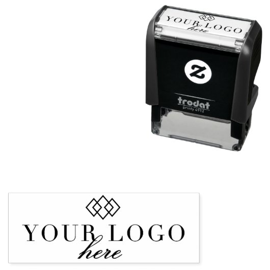 Uw Logo hier aangepaste zelfinktstempel Zelfinktende Stempel (In situ)